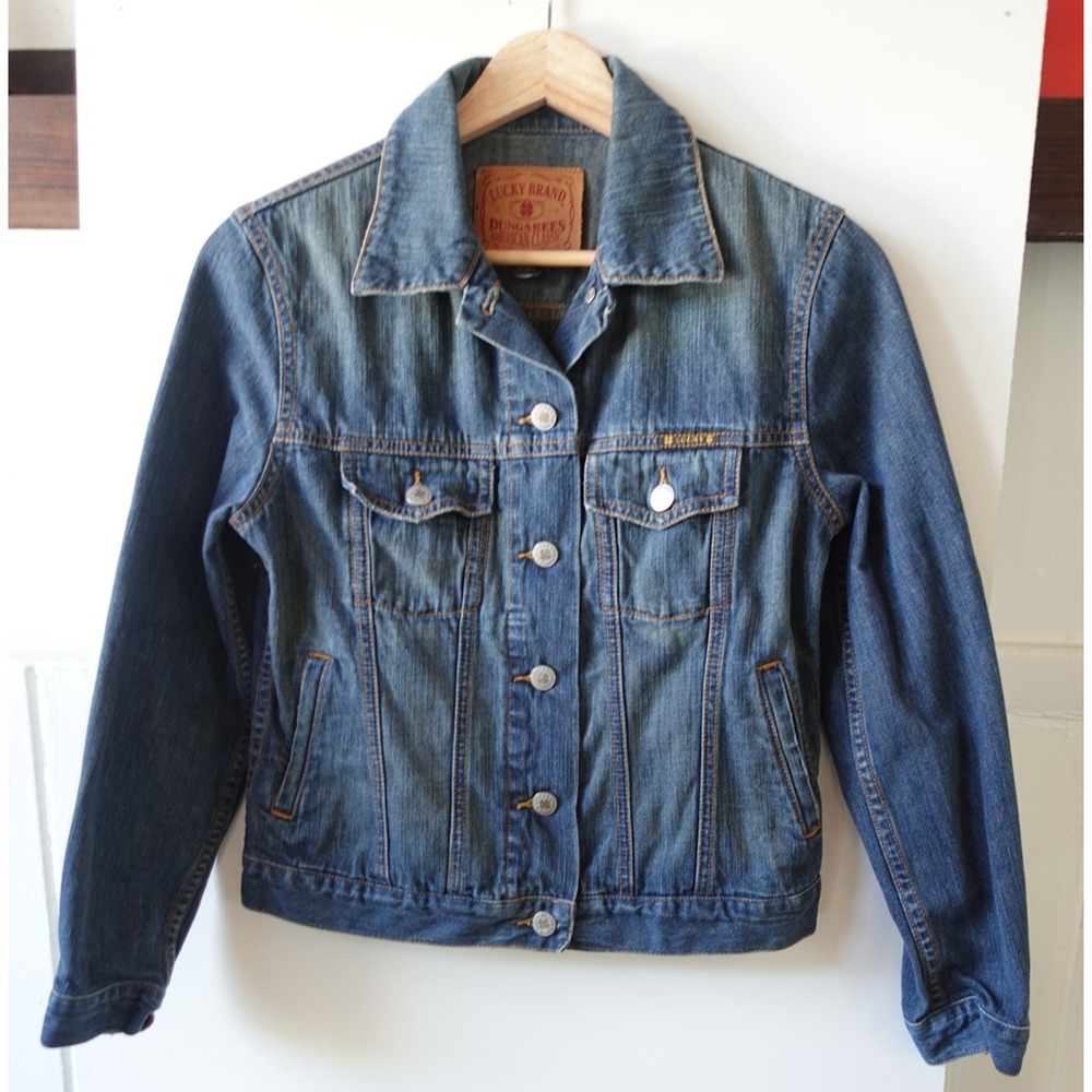 Lucky Brand Denim Jacket Womens XS Dungarees American Classic Button Trucker